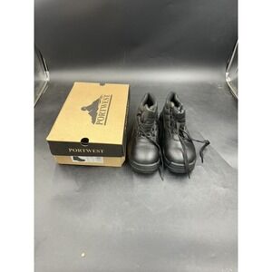 Portwest FW10 Steelite Black Leather Safety Work Boot Protective Steel Toecap